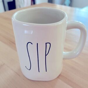 Magenta White Ceramic Mug with 'SIP'